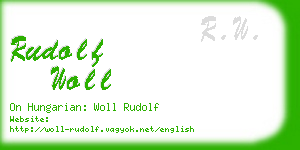 rudolf woll business card